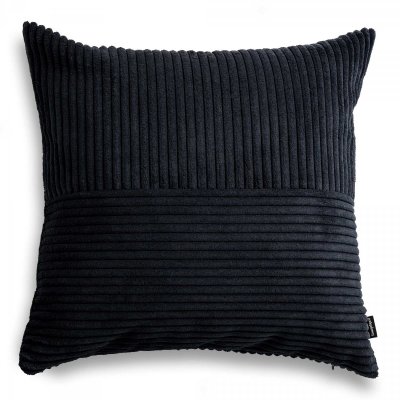 Cord Slim Black Decorative Pillow 45x45