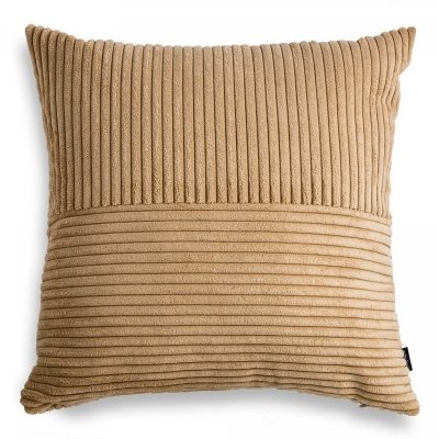 Cord Slim karmelowa poduszka dekoracyjna 45x45