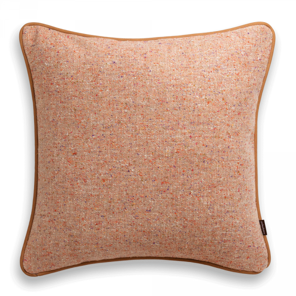 Lachsfarbenes Dekokissen WOOL 45x45