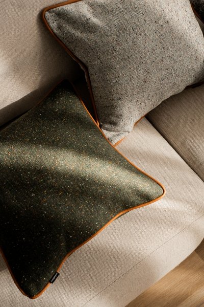 Graues Dekokissen WOOL 45x45