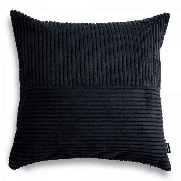 Cord Slim Schwarzes Dekokissen 45x45