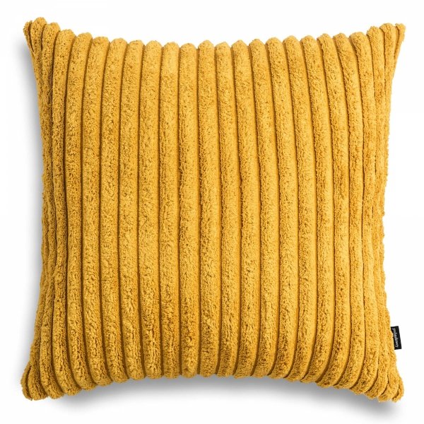 Gelbes Dekokissen Cord 50x50