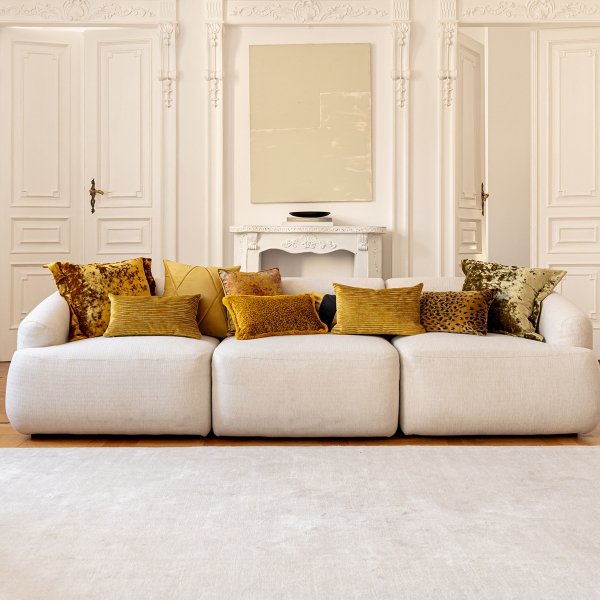 Gold Decorative Pillow with Dots 50x30