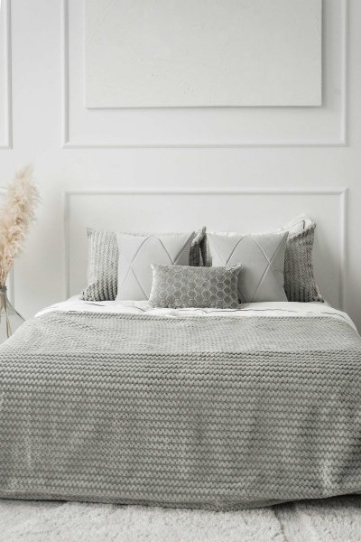 Grey Bedspread 220x140 Geneva