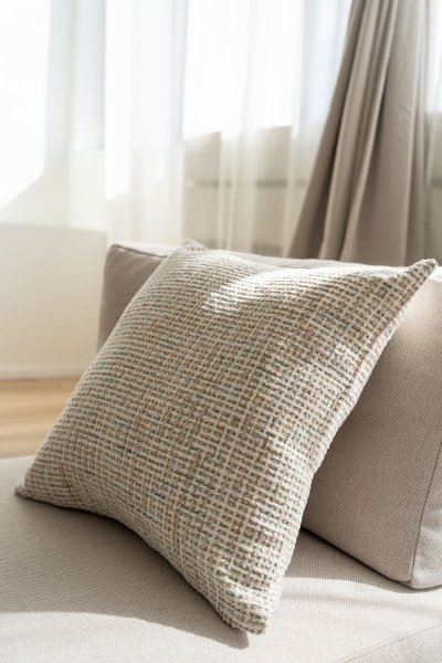 Teli Large White Decorative Pillow 50x50