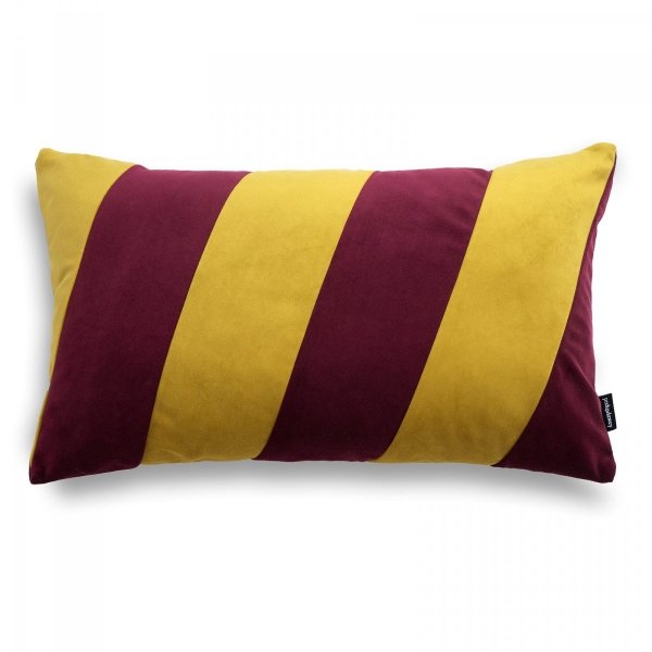 Stripes Burgundy Gold Decorative Cushion 50x30