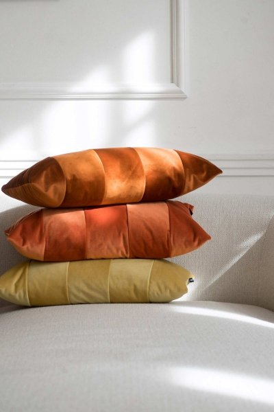 Stripes złota poduszka dekoracyjna 50x30 ZERO WASTE