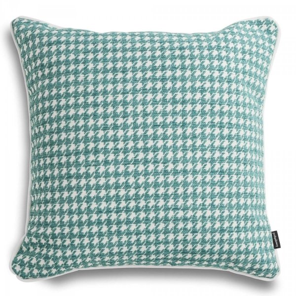 Sea green decorative pillow houndstooth 45x45