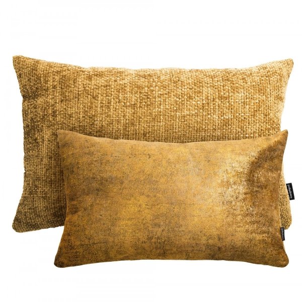Złoty zestaw poduszek dekoracyjnych Coco + Stone