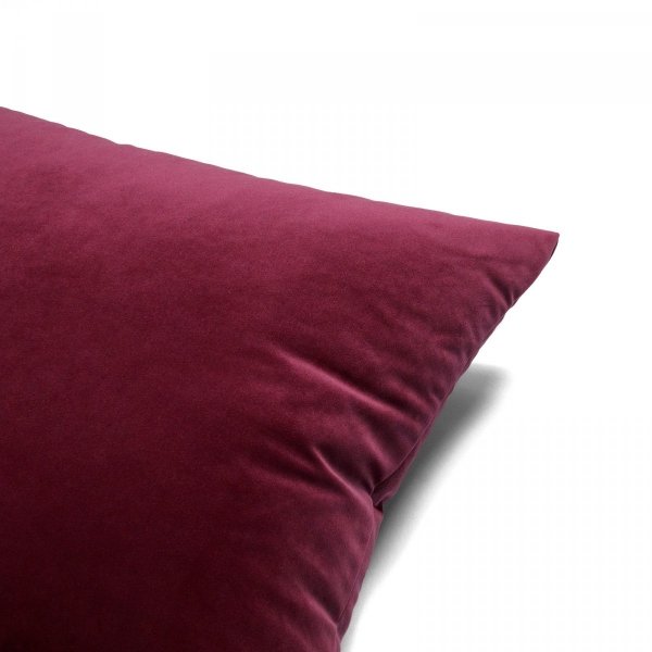 Velvet bordowa poduszka dekoracyjna 50x30