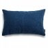 Cozy navy blue decorative boucle pillow 60x40