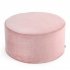Large pink velvet pouffe 60x30