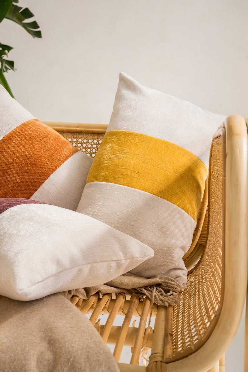 Rolo Cream and Yellow Decorative Cushion 50x30