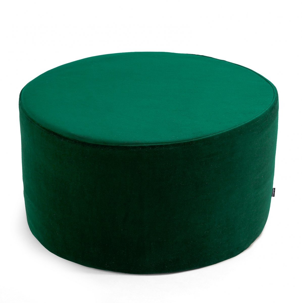 Large Dark Green Velvet Pouffe 60x30