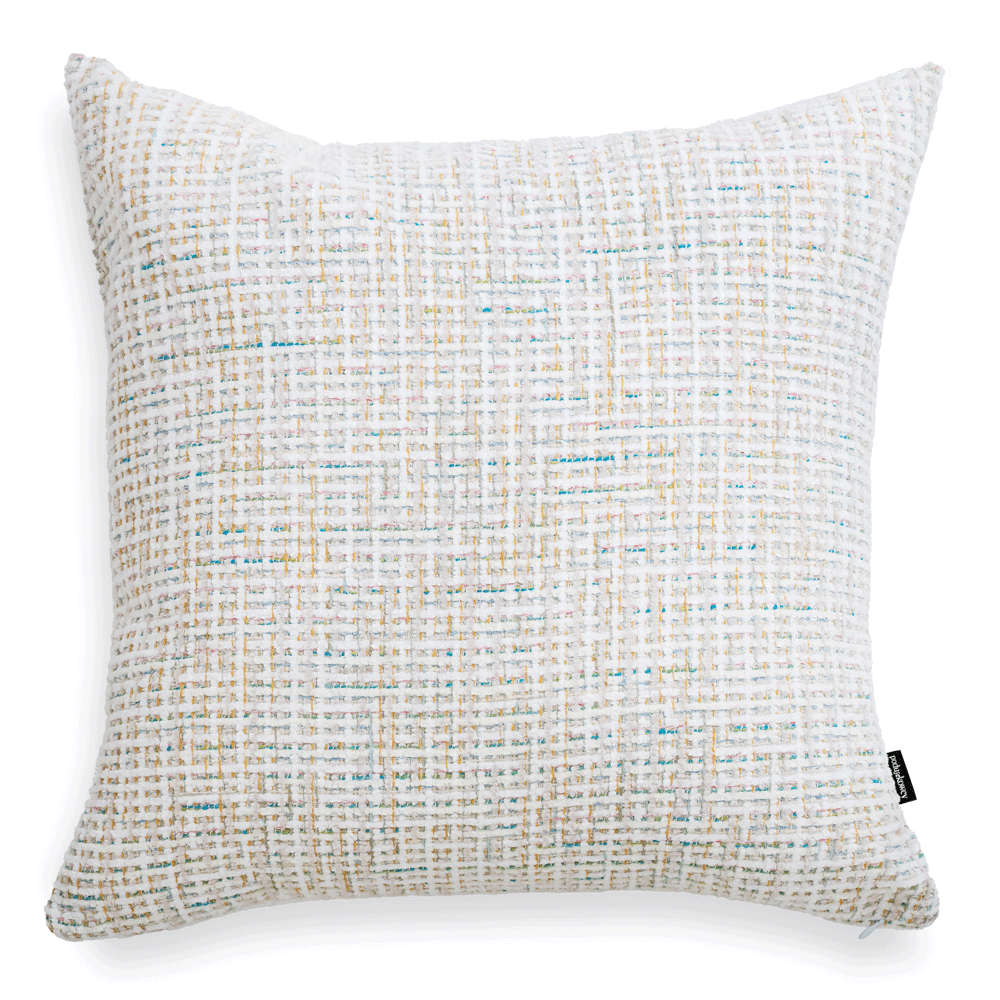 Teli Large White Decorative Pillow 50x50