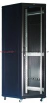 TOTEN Szafa RACK 19 stojąca G7 42U 600x600mm, drzwi blacha/szkło, czarna