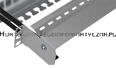 Patch Panel modularny wysuwany z półką 1U na 24 moduły keystone, niewyposażony, czarny
