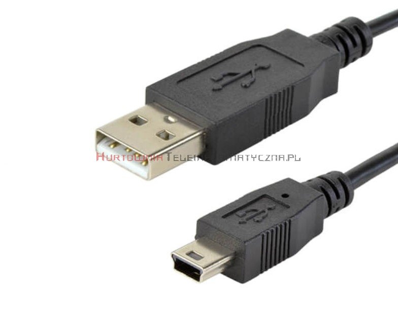 Kabel przyłączeniowy miniUSB 2.0 wtyk A, wtyk miniB 5-pin 0,75m