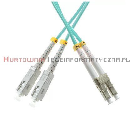 Patch cord światłowodowy SC/UPC-LC/UPC MM OM3 50/125, duplex, 2m