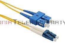 Patch cord światłowodowy SC/UPC-LC/UPC, SM, 9/125, dupleks, 0,5m
