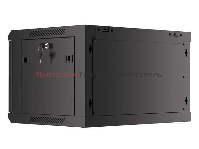 Lanberg Szafa RACK 19&quot; wisząca 6U, 450, otwory montażowe na nogi, czarna