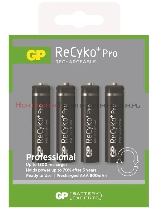 GP RECYKO+ Pro Akumulator AAA; 1.2V; 800mAh (opak 4 szt) 