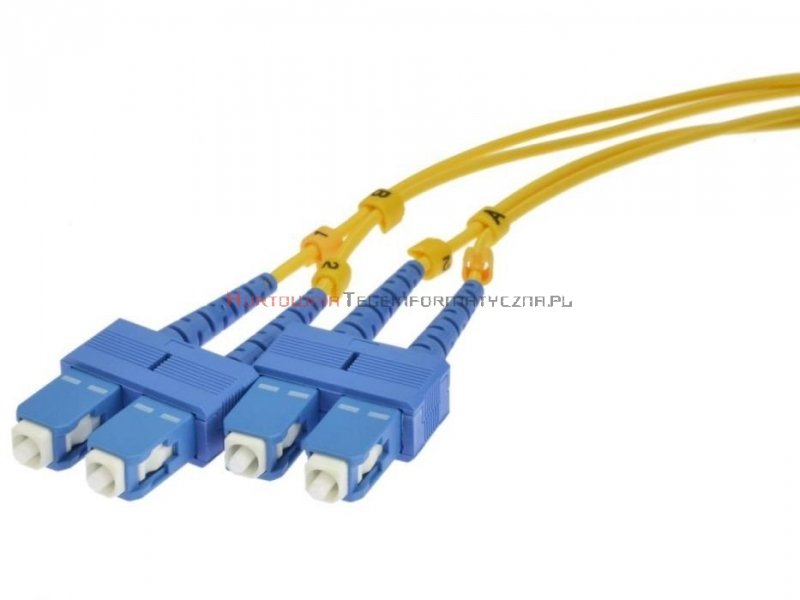 Patch cord światłowodowy SC/UPC-SC/UPC SM 9/125, duplex, 7m