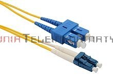Patch cord światłowodowy SC/UPC-LC/UPC, SM, 9/125, dupleks, 2,0 m