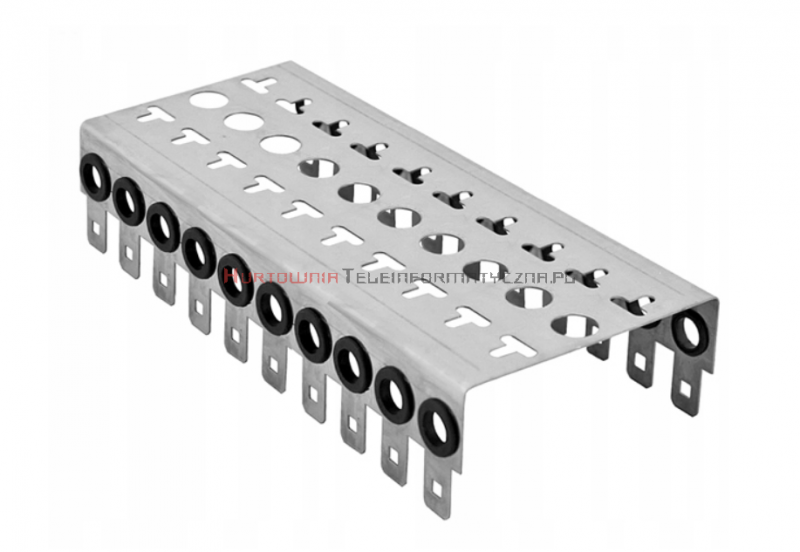 Gniezdnik LSA metalowy na 10 łączówek LSA