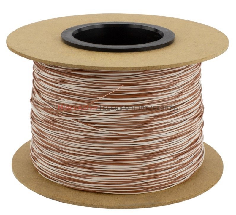 Kabel telefoniczny TDY 2x0,5 krosówka biało-brązowy (500 m)