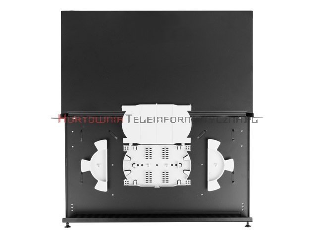 Lanberg Panel / Przełącznica światłowodowa 1U 19&quot; 24xSC Duplex, wysuwana, czarna