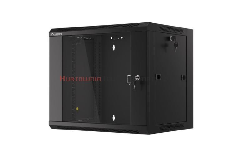 Lanberg Szafa RACK 19&quot; wisząca 9U, 450, czarna, szybki montaż