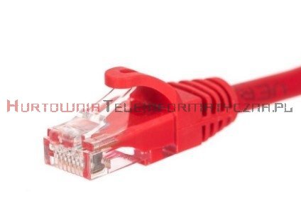 UTP Patch cord 0,25 m. Kat.5e czerwony