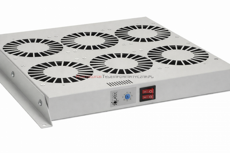 SOLARIX Panel wentylacyjny 4-wentylatorowy dachowo-podłogowy z termostatem RAL 7035 szary 