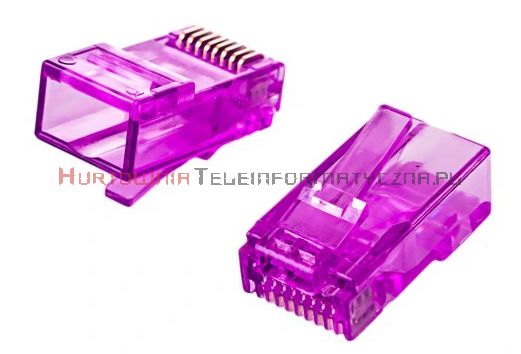 Wtyk RJ45 8p8c fioletowy