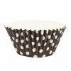 Papilotki Cupcake muffinki, babeczki - BRĄZOWE w kropki 10szt