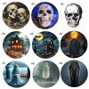 Opłatek okrągły na tort HALLOWEEN czaszka duch dynia (różne wzory) 20cm