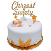Cukrowa dekoracja GWIAZDKI ZŁOTE na tort deser 16szt