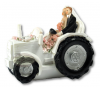 Figurka SKARBONKA na tort ślub PARA MŁODA na traktorze