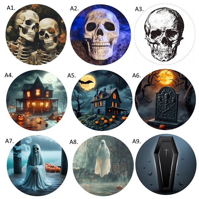 Opłatek okrągły na tort HALLOWEEN czaszka duch dynia (różne wzory) 20cm