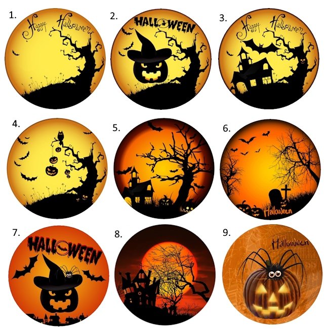 Opłatek okrągły na tort HALLOWEEN dom dynia wiedźma (różne wzory) 20cm