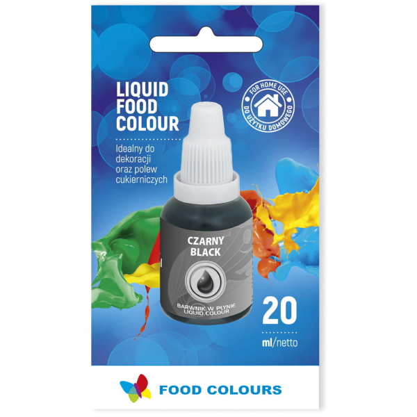 Barwnik spożywczy w płynie CZARNY 20ml - Food Colours