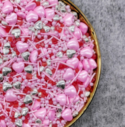 Posypka cukrowa VALENTINE VIBES 100 g – dekoracja do ciast i tortów