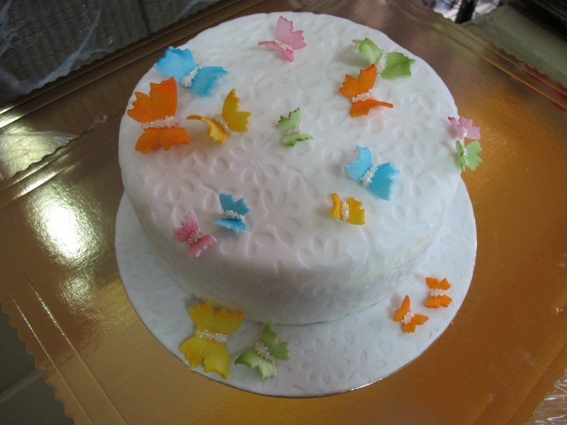 Motylki cukrowe na tort duże kolorowe 3D 5szt