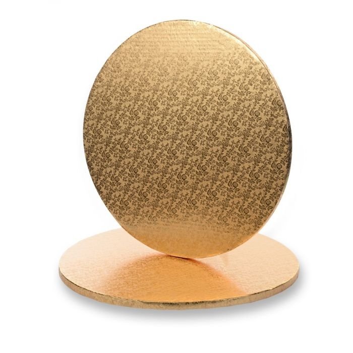 Podkład pod tort okrągły gruby (12mm) ZŁOTY 40cm