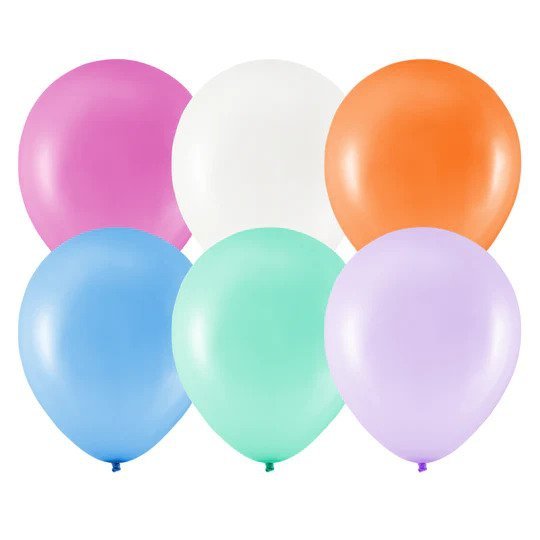 Balony metaliczne KOLOROWE 27 cm 50 szt