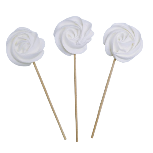 Lizaki Bezowe BIAŁE – Dekoracja na Tort i Deser | 3 sztuk | Hokus