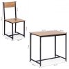Zestaw komplet mebli stolik 2 krzesła metal MDF ModernHome