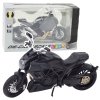 Motocykl Sportowy Metalowy Światła Dźwięki Złote Elementy Czarny 1:12