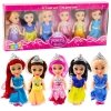 Zestaw Mini Laleczek Księżniczki Bajkowe Sukienki 6szt